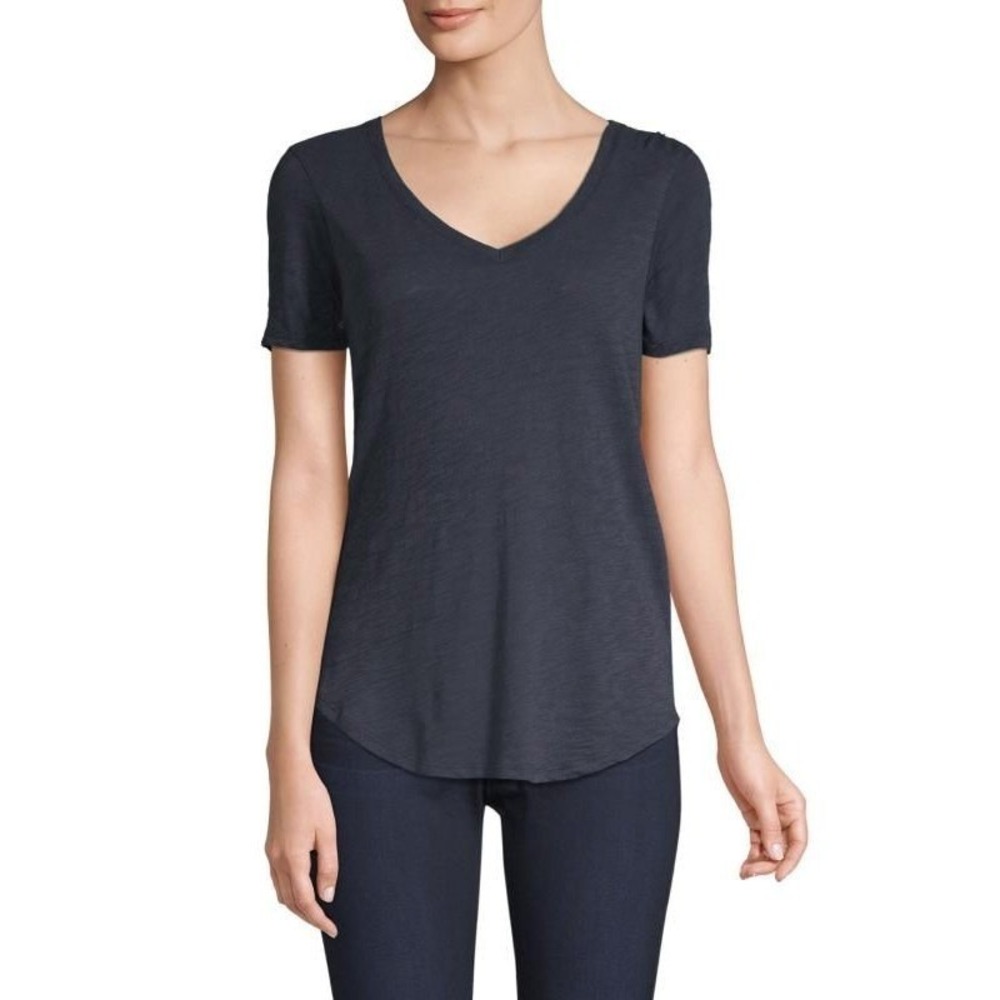 ATM Anthony Thomas Melillo Women's Slub Jersey V-Neck Tee‎ Black XS